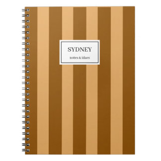 Classic Striped Notebook Custom Name Journal Notitieboek