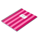Classic Striped Notebook Custom Name Journal  Notitieboek (Linkerzijde)