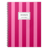 Classic Striped Notebook Custom Name Journal Notitieboek (Voorkant)