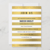 Classic Stripes Afstuderen Aankondigingsuitnodigin Kaart (Achterkant)