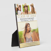 Classic Stripes Afstuderen Plaque Fotoplaat (Zijkant)