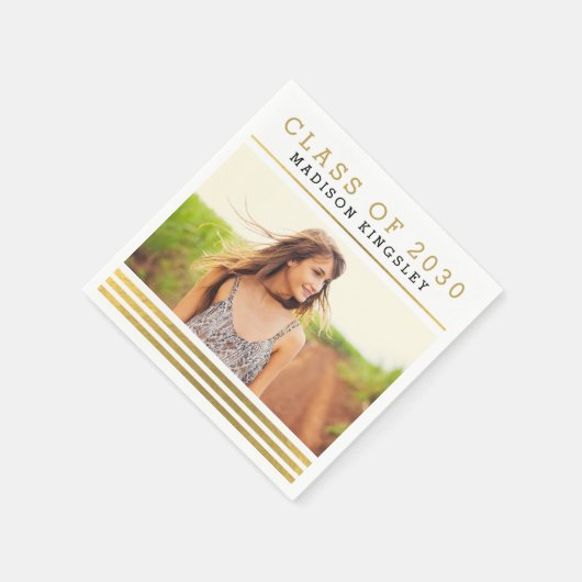 Classic Stripes Foto Afstuderen servetten (Hoek)