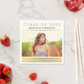 Classic Stripes Graduparty Napkin Servet (Insitu)