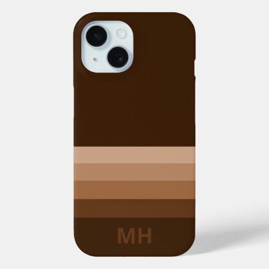 Classic Stripes Monogram iPhone 15 Hoesje (Achterkant)