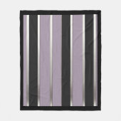 Classic Stripes Purple Black and Silver Fleece Deken (Voorkant)