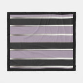 Classic Stripes Purple Black and Silver Fleece Deken (Voorkant (Horizontaal))