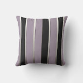 Classic Stripes Purple Black and Silver Kussen (Achterkant)