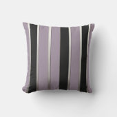 Classic Stripes Purple Black and Silver Kussen (Voorkant)