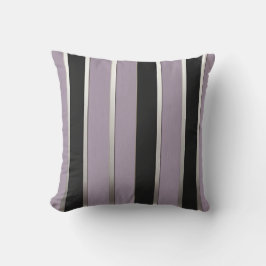 Classic Stripes Purple Black and Silver Kussen