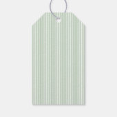 Classic Stripes Red Bow Merry Christmas Cadeaulabel (Achterkant)