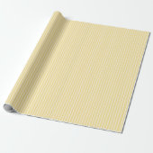 Classic Stripes White - Canary Yellow Cadeaupapier (Uitgerold)