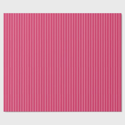 Classic Stripes White - Raspberry Cadeaupapier (Vlak)