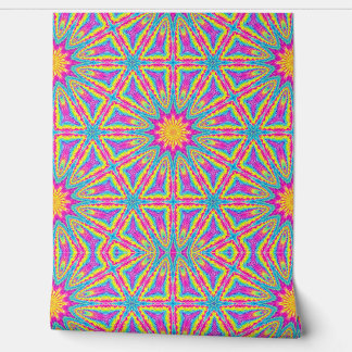 Classic Stropdas-Dye Kaleidoscoop Pattern Behang