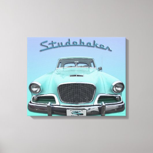 Classic Studebaker Silver Hawk 1959 Auto Canvas Afdruk (Voorkant)
