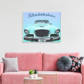  Classic Studebaker Silver Hawk 1959 Auto Canvas Afdruk (Insitu (Woonkamer))