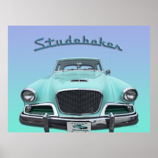 Classic  Studebaker Silver Hawk 1959 Auto Poster (Voorkant)