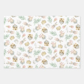 Classic Style Bunny Baby shower Gift Wrap Inpakpapier Vel (Voorkant 3)