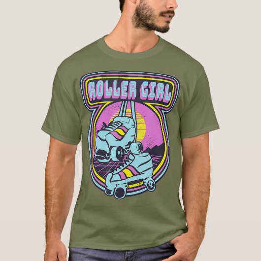 Classic Style Funny Retro 70s Roller T-shirt (Voorkant)