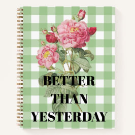 Classic style old fashioned artwork tartarn floral notitieboek