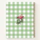 Classic style old fashioned artwork tartarn floral notitieboek (Achterkant)