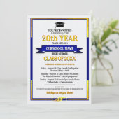 Classic Style School Kleuren Class Reunion Invitat Kaart (Staand voorkant)