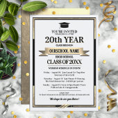 Classic Style School Kleuren Class Reunion Invitat Kaart