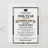 Classic Style School Kleuren Class Reunion Invitat Kaart (Voorkant)