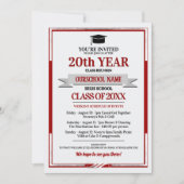 Classic Style School Kleuren Klasse Reünie Kaart (Voorkant)