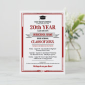 Classic Style School Kleuren Klasse Reünie Kaart (Staand voorkant)