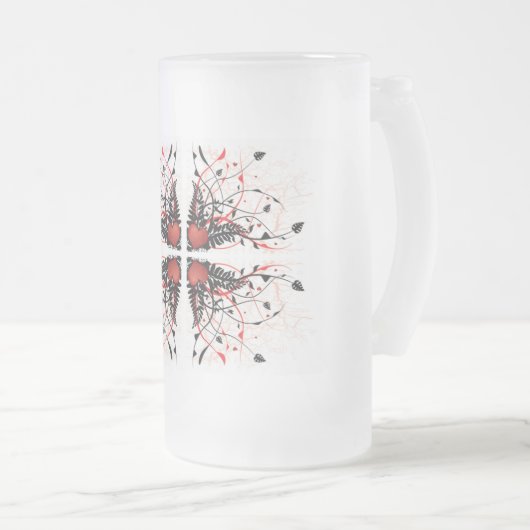 Classic Styles Hearts Matglas Bierpul (Voorkant rechts)