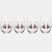 Classic Styles Hearts Wijnglas Zonder Voet (Voorkant)