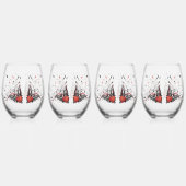 Classic Styles Hearts Wijnglas Zonder Voet (Achterkant)