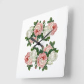 Classic Styles Romantische Rozen Vierkante Klok (Hoek)