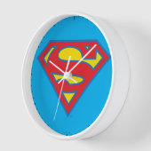 Classic Supergirl Logo met blauwe omtrek (Hoek)