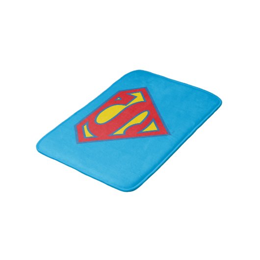 Classic Supergirl Logo met blauwe omtrek Badmat (Gekanteld)