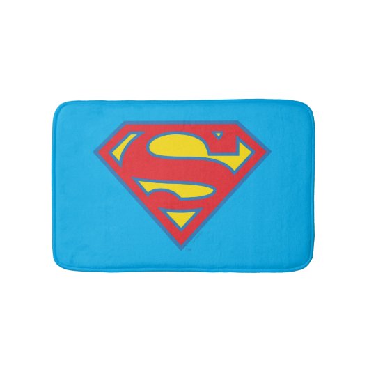 Classic Supergirl Logo met blauwe omtrek Badmat (Voorkant)