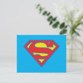 Classic Supergirl Logo met blauwe omtrek Briefkaart (Staand voorkant)