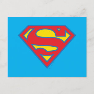 Classic Supergirl Logo met blauwe omtrek Briefkaart