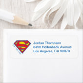 Classic Supergirl Logo met blauwe omtrek Etiket (Insitu)