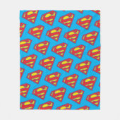 Classic Supergirl Logo met blauwe omtrek Fleece Deken (Voorkant)