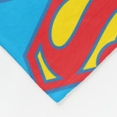 Classic Supergirl Logo met blauwe omtrek Fleece Deken (Hoek)