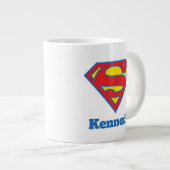 Classic Supergirl Logo met blauwe omtrek Grote Koffiekop (Voorkant rechts)