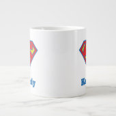 Classic Supergirl Logo met blauwe omtrek Grote Koffiekop (Voorkant)