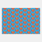 Classic Supergirl Logo met blauwe omtrek Inpakpapier Vel (Voorkant)
