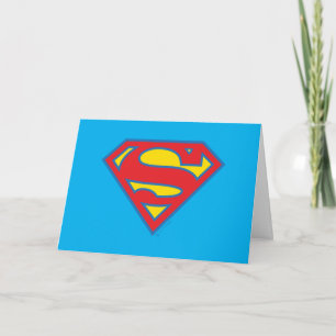 Classic Supergirl Logo met blauwe omtrek Kaart