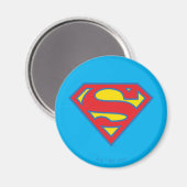 Classic Supergirl Logo met blauwe omtrek Magneet (Voorkant / Achterkant)