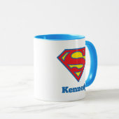 Classic Supergirl Logo met blauwe omtrek Mok (Voorkant rechts)