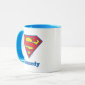 Classic Supergirl Logo met blauwe omtrek Mok (Voorkant links)