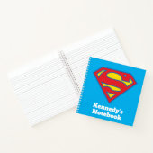 Classic Supergirl Logo met blauwe omtrek Notitieboek (Binnen)