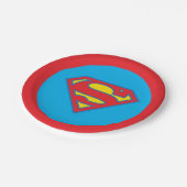 Classic Supergirl Logo met blauwe omtrek Papieren Bordje (Gekanteld)